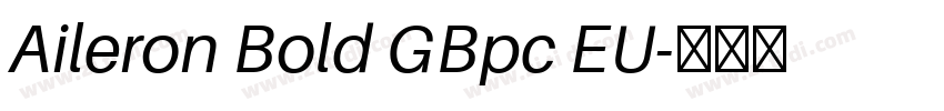 Aileron Bold GBpc EU字体转换